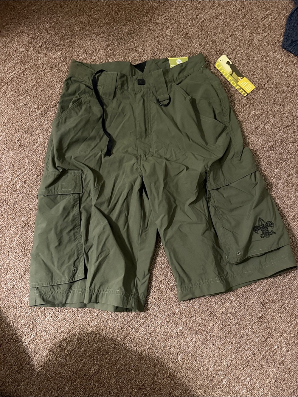 Men's Olive Green Cargo Shorts Scouting America BSA *NEW*